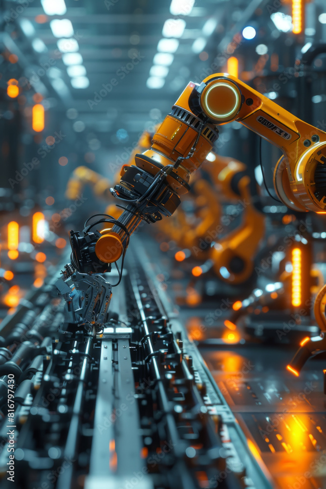 Poster efficient robotics assembly in industrial production line