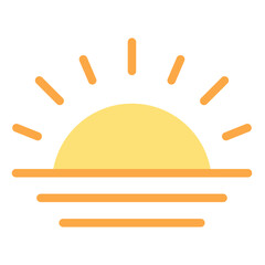 Sunset flat icon
