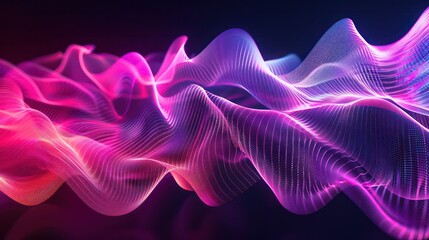 Obraz premium A purple and pink wave with a lot of dots