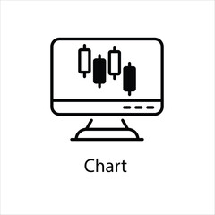 Chart Vector icon 