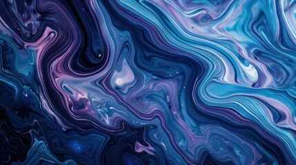 Obraz premium A blue and purple swirl pattern with a white dot in the middle