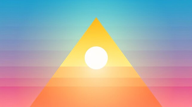 Minimalist light refraction flat design front view optical illusion theme animation Analogous Color Scheme