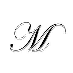 M brand monogram