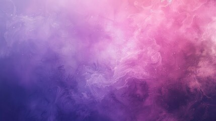 A purple and pink background with a lot of smoke and stars