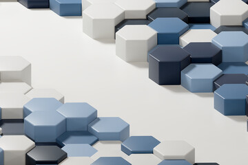 Hexagons abstract business background