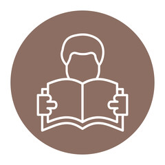 Reading vector icon. Can be used for Comfort iconset.