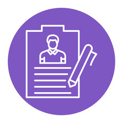 Resume vector icon. Can be used for Job Search iconset.