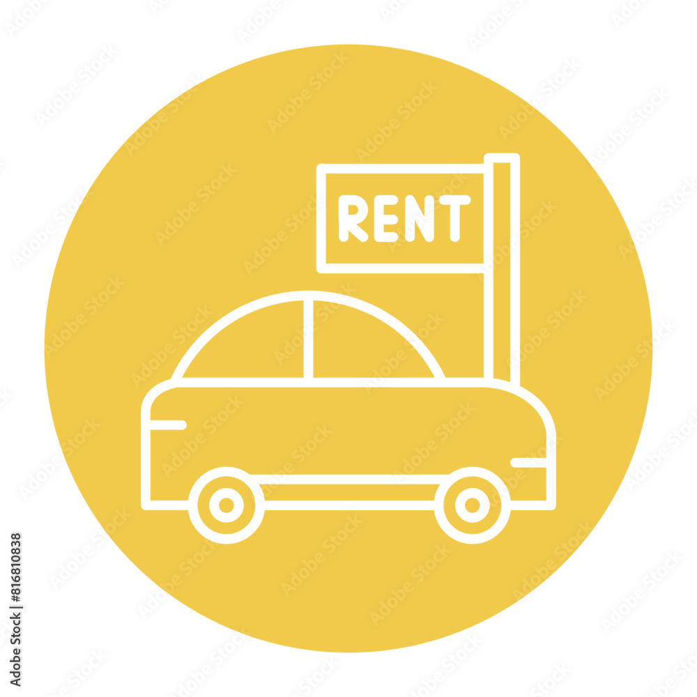 Wall mural Car Rental vector icon. Can be used for Travel Agency iconset.