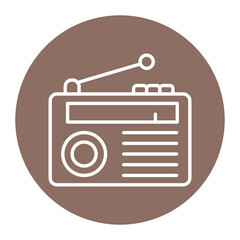 Radio vector icon. Can be used for Communication and Media iconset.