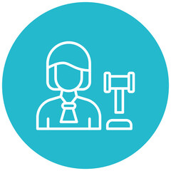 Judge vector icon. Can be used for Women iconset.