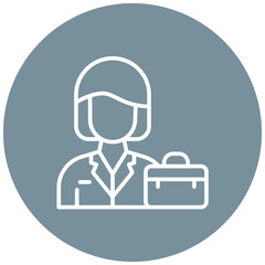 Entrepreneur vector icon. Can be used for Women iconset.