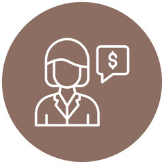 Financial Advisor vector icon. Can be used for Women iconset.