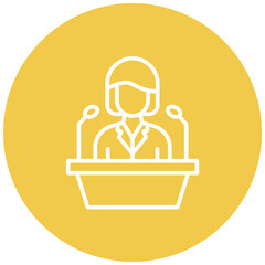 Lecturer vector icon. Can be used for Women iconset.