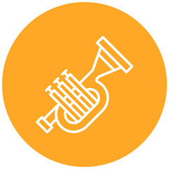 Trumpet vector icon. Can be used for Instrument iconset.