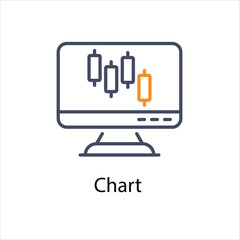 Chart Vector icon 