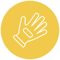 Gloves vector icon. Can be used for Mettalurgy iconset.