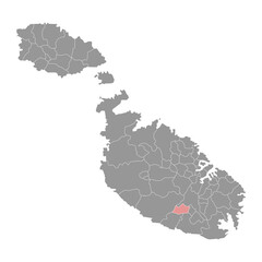 Mqabba District map, administrative division of Malta. Vector illustration.