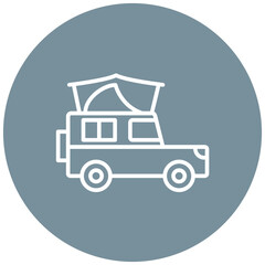 Overlanding vector icon. Can be used for Adventure iconset.
