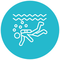 Scuba Diving vector icon. Can be used for Adventure iconset.