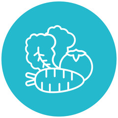 Vegetarian vector icon. Can be used for Nutrition iconset.