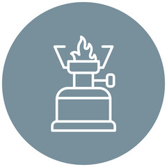 Camping Gas burner vector icon. Can be used for Trekking iconset.