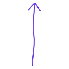Purple Arrow Isolated Hand Drawn Arrow Handwritten Arrow Scribble Arrow Element Design Infographic Element
