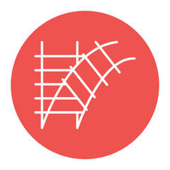 Switch Tracks vector icon. Can be used for Railway iconset.