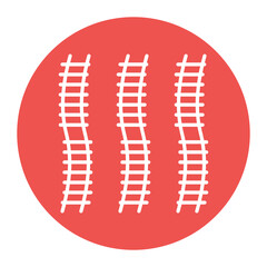 Tracks Intersection vector icon. Can be used for Railway iconset.
