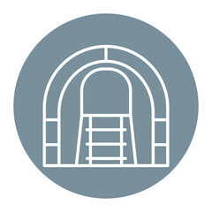 Tunnel vector icon. Can be used for Railway iconset.