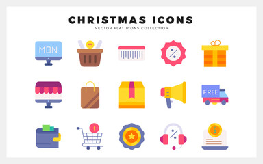 15 Cyber Monday Flat icon pack. vector illustration.