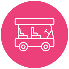 Golf Buggy vector icon. Can be used for Golf iconset.