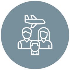 Family Holiday vector icon. Can be used for Child Adoption iconset.