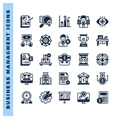 25 Business Management Lineal Fill icon pack. vector illustration.
