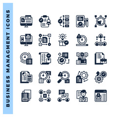 25 Business Management Lineal Fill icon pack. vector illustration.