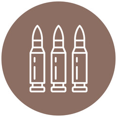 Fototapeta premium Bullets vector icon. Can be used for Shooting iconset.