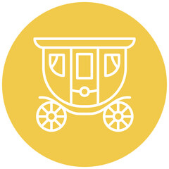Carriage vector icon. Can be used for Fairytale iconset.