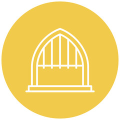 Gate vector icon. Can be used for Fairytale iconset.