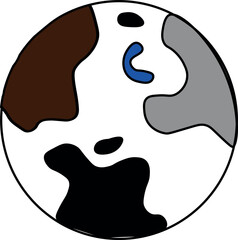 Earth Line Art Hd Transparent, Simple Earth Line Art Black Colorr.eps