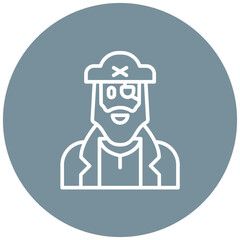 Pirate vector icon. Can be used for Fairytale iconset.