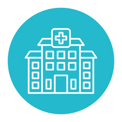 Hospital vector icon. Can be used for Nursing iconset.