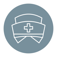 Obraz premium Nurses Hat vector icon. Can be used for Nursing iconset.