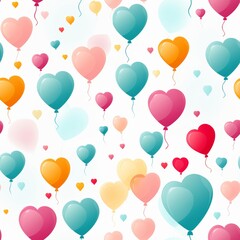 High quality festive balloons card template on white background for celebratory occasions