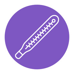 Mercury Thermometer vector icon. Can be used for Nursing iconset.
