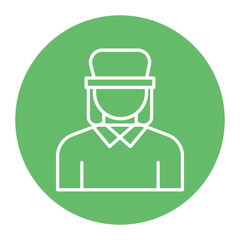 Protective Visor vector icon. Can be used for Nursing iconset.