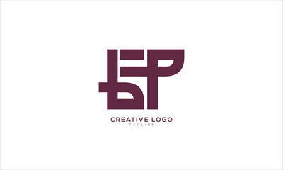 BFP FBP Abstract initial monogram letter alphabet logo design