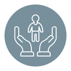 Childcare vector icon. Can be used for Coworking Space iconset.