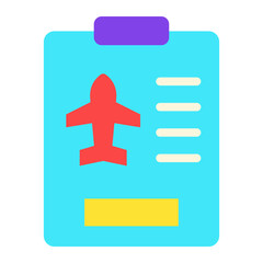 Flight Schedule flat icon