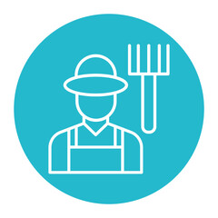 Farmer vector icon. Can be used for Agriculture iconset.