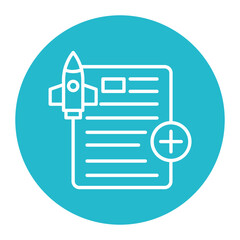 Fototapeta premium Spaceship Launch Document vector icon. Can be used for Documents And Files iconset.