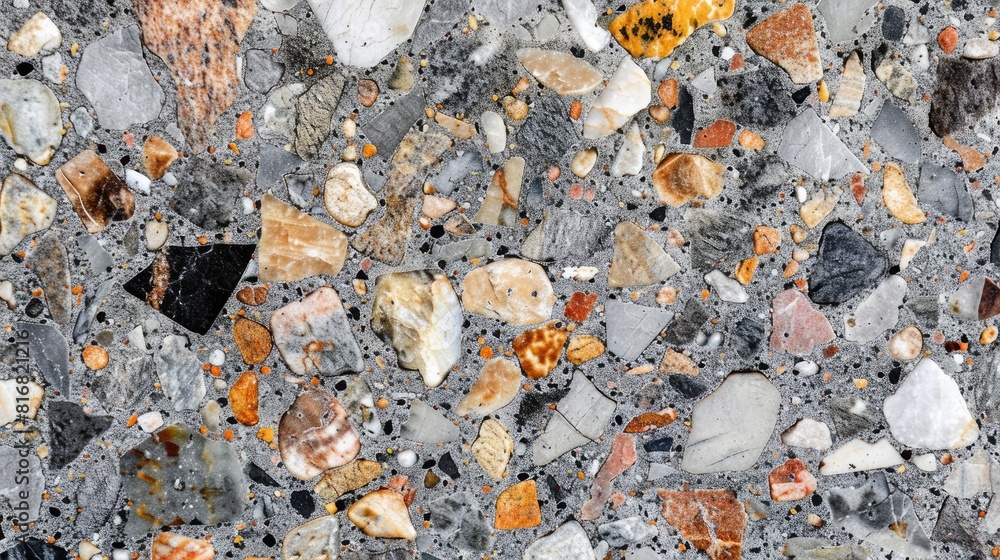 Poster granite background with texture and pattern on the floor surface of terrazzo